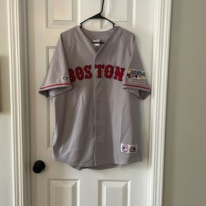 Red Sox Dustin Pedroia 2007 World Series jersey